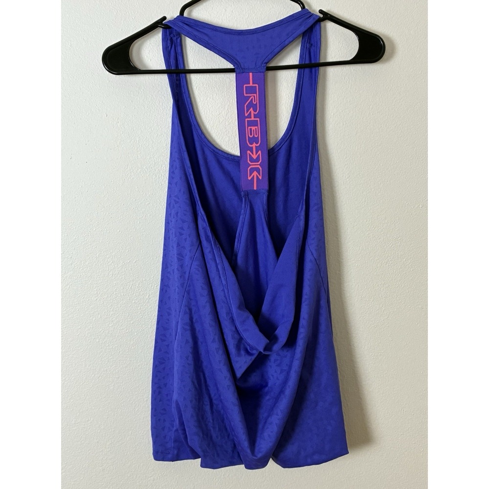 Reebok Geometric Purple Racer Back Tank Size Medium (E15) - Picture 2 of 7
